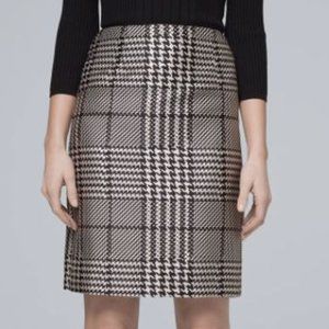 WHBM Houndstooth Plaid Pencil Skirt - Size 10